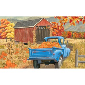 Briarwood Lane Fall Doormat 30x18 Indoor Outdoor Autumn Bridge Truck For Fall Doormat - 1 of 4