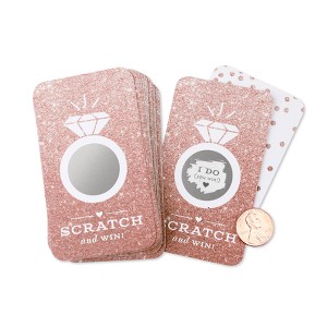 24ct Glitter Scratch Off Game Cards Rose Copper, Pink Brown
