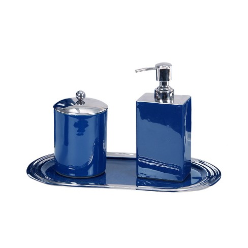 Creative Scents Polar White 3 Pcs Bathroom Set - Features: Soap Dispenser, Toothbrush  Holder, And Soap Dish : Target