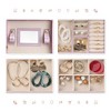 Unique Bargains PU Leather 3 Layer Birthday Gifts Jewelry Organizer Storage Holder with Drawer and Mirror - 4 of 4