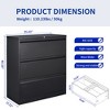 File Storage Cabinet With 3 Drawer Large Storage Space Compact Slim File Pre-Built Office Storage Cabinet For Legal/Letter/A4 File - 4 of 4