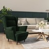 vidaXL Armchair Dark green Velvet, Plywood Standard Armchair Other - 2 of 4