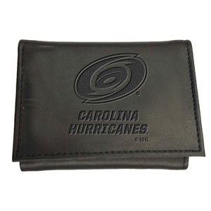 Evergreen NHL Carolina Hurricanes Black Leather Trifold Wallet Officially Licensed with Gift Box - 1 of 1