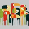 Men's Design By Humans Bird Family By radiomode T-Shirt - 2 of 4