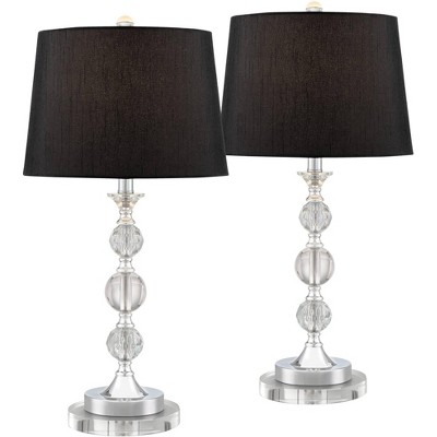 Regency Hill Gustavo Modern Table Lamps Set Of 2 With Round Risers 26 1 ...