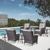 POCASSY Wicker Patio Chairs Set of 4, All Weather Wicker Rattan Patio Chairs, High Back Deep Seat with 2 Tier Side Table for Porch Balcony Pool - 2 of 4