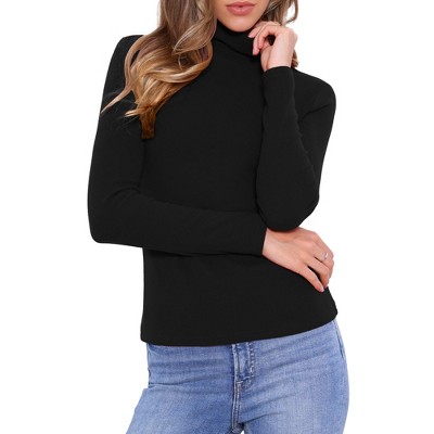 INSPIRE CHIC Women's Long Sleeve Mock Turtle Neck Trendy Casual Sweater
