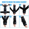 Unique Bargains Ankle Brace Achilles Tendon Wrap Support Adjustable Ankle Compression Sleeve Socks 1 Pair - 2 of 4