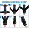 Unique Bargains Ankle Brace Achilles Tendon Wrap Support Adjustable Ankle Compression Sleeve Socks 1 Pair - image 2 of 4