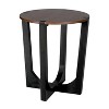 VYNXARIA Acaia solid wood side table,Brown&Black - 2 of 4