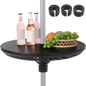 Tangkula Outdoor Umbrella Table Tray Fit 1.5"/1.34"/1.26" Umbrella Poles for Backyard - 1 of 4