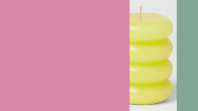 Shaped Pillar Candle Stacked Yellow - Opalhouse&#8482;, 2 of 5, play video