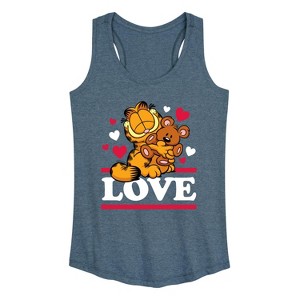 Women's - Garfield - Valentine's Day Graphic Racerback Tank - 1 of 4
