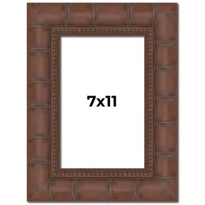 PosterPalooza | 7x11 Wide Bamboo Picture Frame, UV Acrylic, 4 Finishes - Brown, Black, Silver, and Natural - 1 of 4