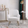 Modern Accent Chair, Upholstered Comfy Reading Armchair, Single Seat Sofa Chair With High Backrest, Lounge Chair for Living Room Bedroom Balcony - 2 of 4