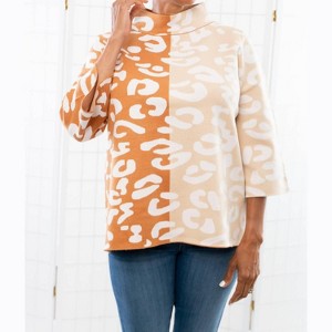 Women's Easy To Love Cheetah Sweater - Fate - 1 of 4