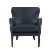 Okak Fine Accent Chair with Comfy Back Upholstery Cushion Faux Leather Slope Armchair for Living Room Waiting Room Reading Spaces - 2 of 4