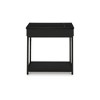 Signature Design by Ashley Gemmet Accent Table with Wireless & USB Charging, Black - 3 of 4