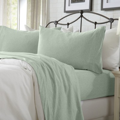 Ultra-Soft Cotton Heathered Melange Jersey Knit Sheet Set - Great Bay Home