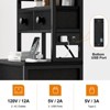 WOWLIVE Tall Nightstand with Charging Station and LED, Bed Side Table with 6 Drawers and 3-Tier Wood Storage Shelves for Bedroom - 4 of 4