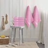 6 Pack Small Bath Towel Set, 22x44, 500 GSM, 100 Ring Spun Cotton, Lightweight, Absorbent, Quick Dry, Pink for Hotel, Spa, Bathroom - 3 of 4