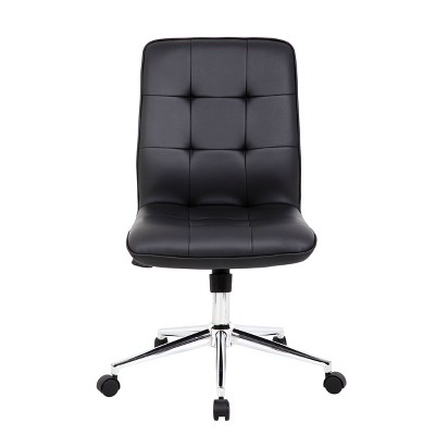 ErgoFlex Black CaressoftPlus Armless Task Chair with Swivel Base