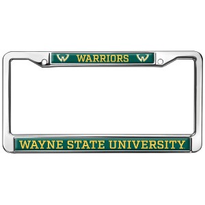 Wayne State University Mascot Full Size Standard License Plate Metal Frame - 1 of 4