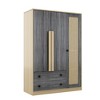 NicBex Modern 2-Door Wardrobe Closet with Hanging Rod, 47.2" Storage Cabinet for Bedroom, Lockable Drawer & Anti-Tip Strap, Tall Dresser for Closet - 4 of 4
