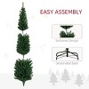 TopComfy Christmas Tree Stands 8ft Artificial Pencil Christmas Tree Classic Style Durable Material Small for Dining Room, Green, 33.88"*8.67"*9.46" - 3 of 4