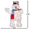 Gemmy Holiday Tinsel Yard Sculpture Frosty w/Pipe 28" WB, Multicolored - 3 of 4