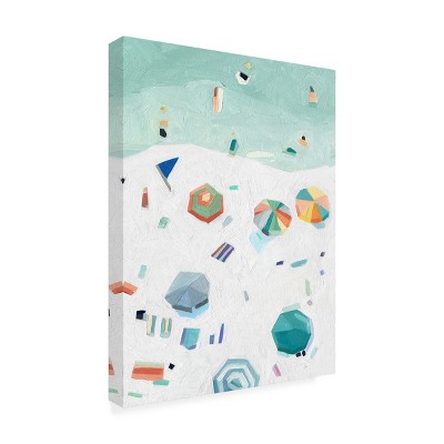 Emma Scarvey Beach Vista II 35x47 White and Blue Canvas Print