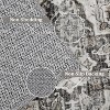 Acekool 8x10 Vintage Grey Washable Area Rug, Distressed Medallion Non-Slip Stain Resistant Carpet for Living Room, Bedroom, Home Decor - 4 of 4