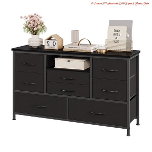 8-Drawer TV Stand w/ Lighting & Power Outlet, Media Console for 55-Inch TV w/ 22 Light Modes, Wide Storage Chest - 1 of 4