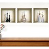 HomeRoots Set of Three Ira Faux Niche 3D Peel and Stick Wall Decals - 2 of 3