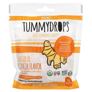USDA Organic Natural Ginger Tummydrops, Bag of 33 Drops - 1 of 2