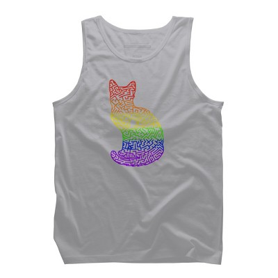 Adult Design By Humans Pride Rainbow Cat Maze By MisoKnotty Tank Top
