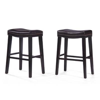 Set of 2 Rosalie Saddle Barstools - Christopher Knight Home