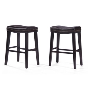 Set of 2 Rosalie Saddle Barstools - Christopher Knight Home - 1 of 4
