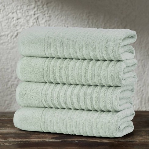 Home Zero Twist sold 4 Piece Bath Sheet Set - Jade batH