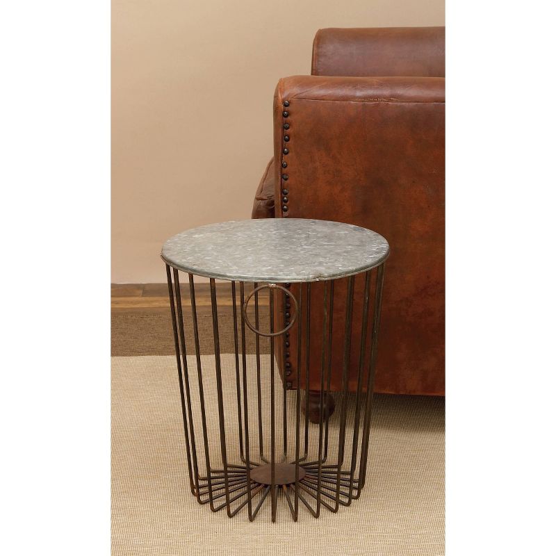 Metal Wire Stool Patio Accent Table - Olivia &#38; May, 6 of 7