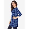 Roaman's Women's Plus Size Boatneck Ultimate Tunic With Side Slits - 4 of 4