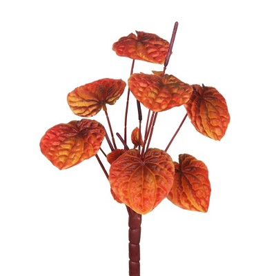 Artificial Anthurium Bush 3/Bag Orange/Brown - Vickerman