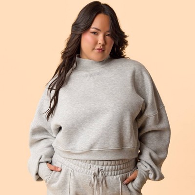 Blogilates Women's Marshmallow Mockneck Sweatshirt