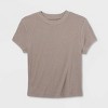 Women's Slim Fit Short Sleeve Cropped Ribbed T-Shirt - A New Day™ - 4 of 4