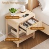 Gikpal Fluted Nightstand, Bedside Tables with Charging Station, Boho Side Tables with Drawer & Open Compartment for Bedroom - 3 of 4