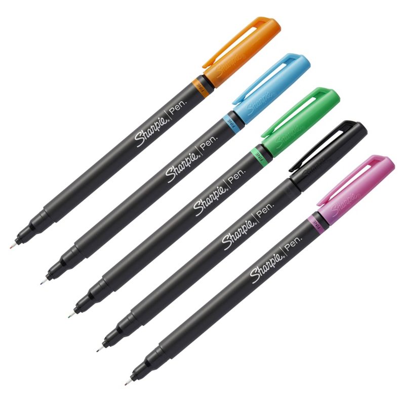 Sharpie 5pk Felt Marker Pens 0.4mm Fine Tip Multicolored, 2 of 10