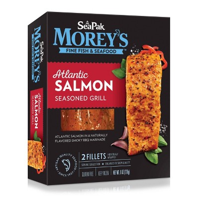 SeaPak Morey&#39;s Atlantic Salmon Seasoned Grill - Frozen - 8oz