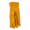 JustForKids Cowhide Leather Kids Garden Gloves Medium Yellow (5013M) - 3 of 4