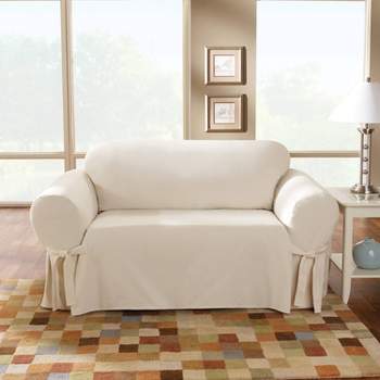 Duck Loveseat Slipcover Natural - Sure Fit