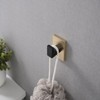 SEVOBAL Bathroom Towel Holders Stainless Steel 2 Pack Wall Hooks Rustproof for Bathroom Kitchen, Gold Matte Black, 6.3"*4.33"*3.15" - 2 of 4